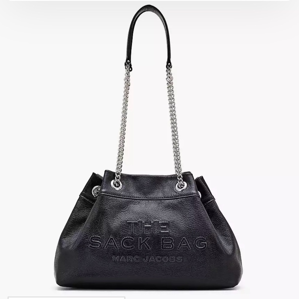 Marc Jacobs The Small Chain Sack Bag - Black w/Silver Hardware